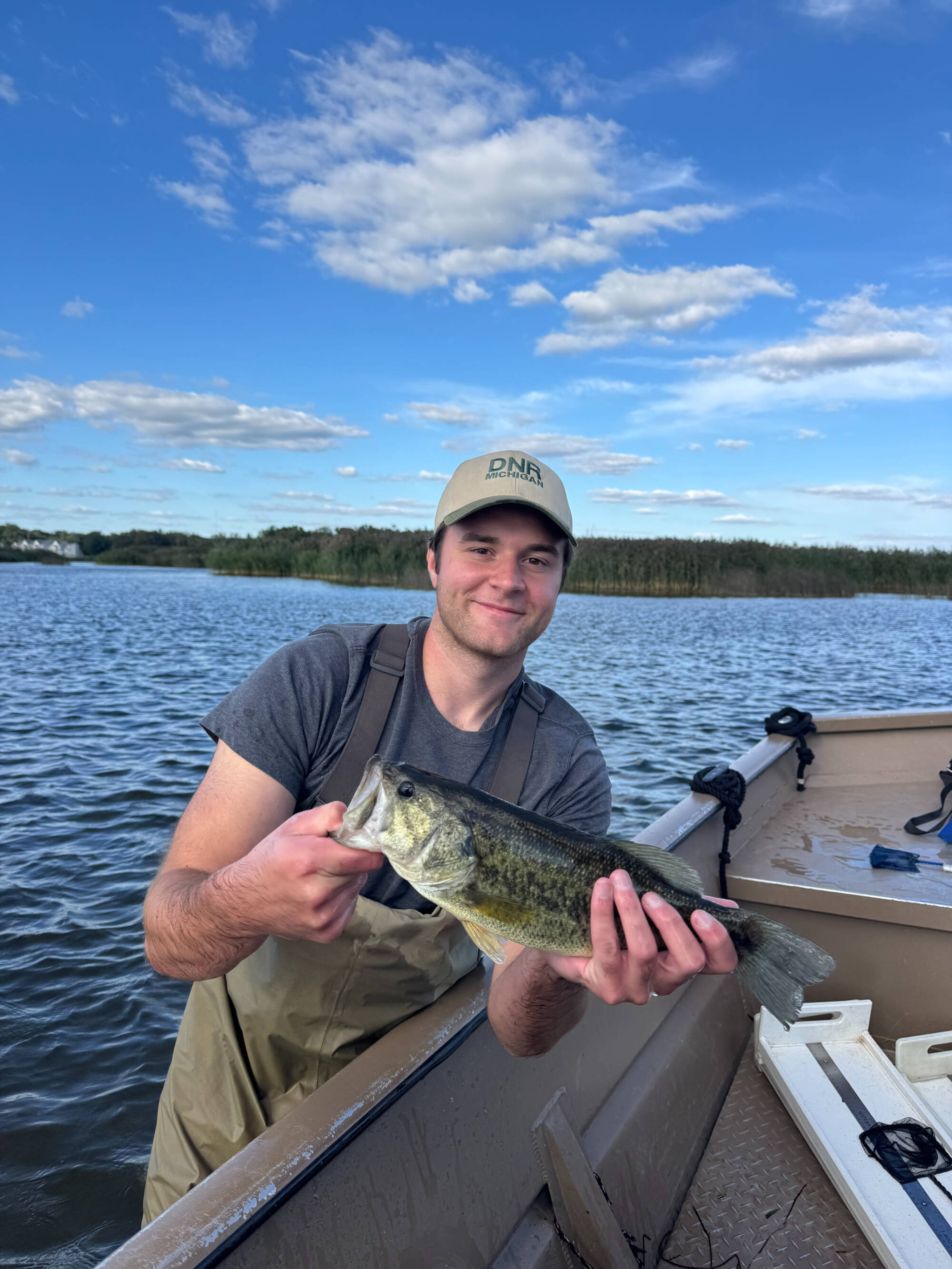 Leo Varitek holding a fish
